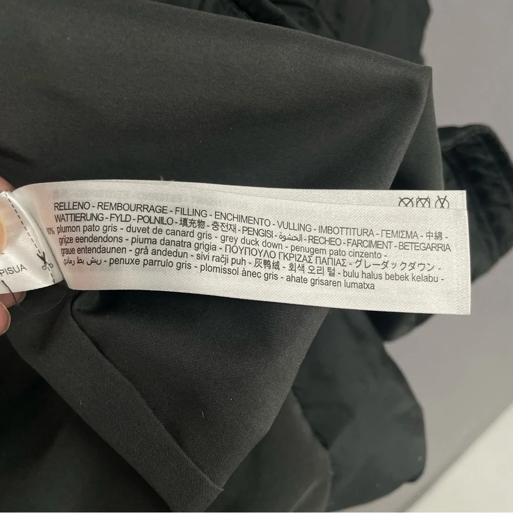 Zara Green Down Puffer Coat with Hood â Womenâs Medium - Picture 6 of 13